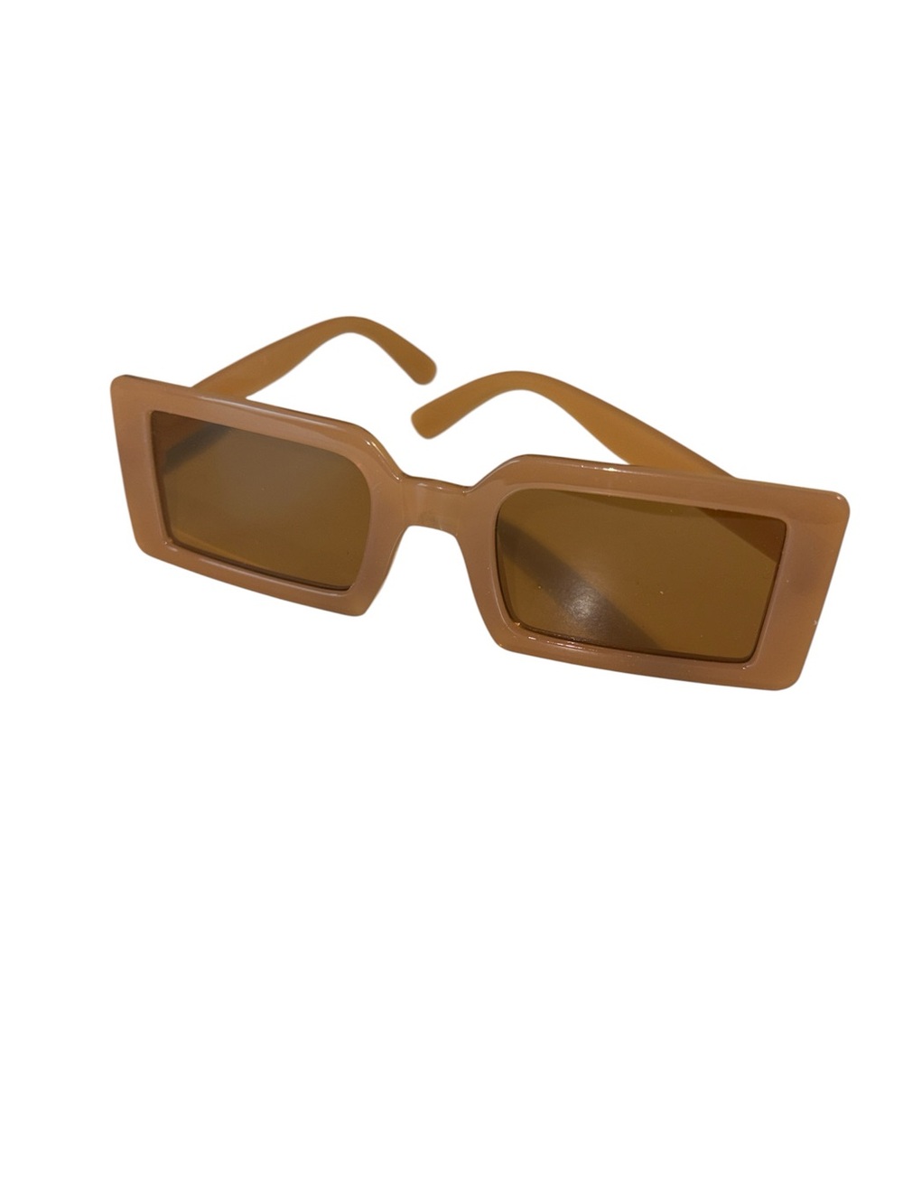 Rectangular Brown plastic small square Women's Sunglasses